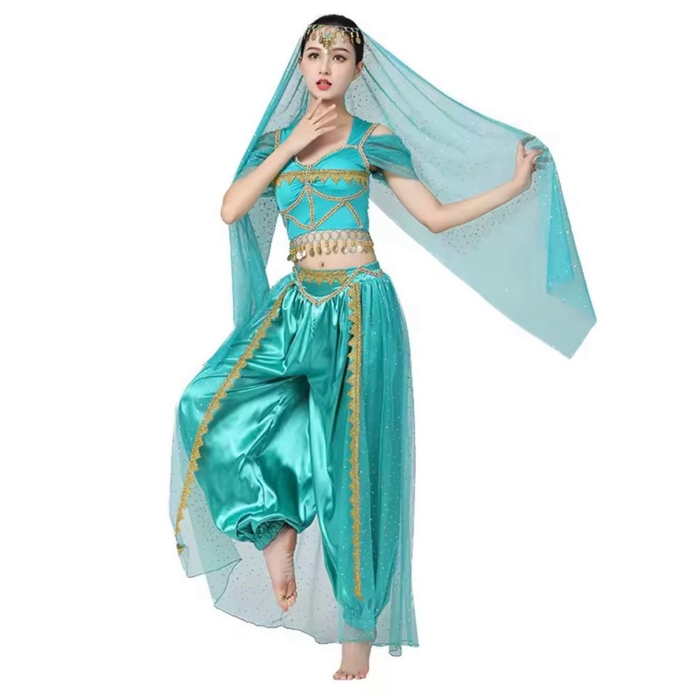 Adult Princess Jasmine Halloween Costume Set